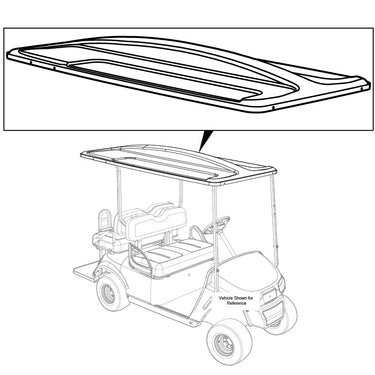 E-Z-GO OEM 606937 80 Inch HDPE Golf Cart Roof Black UV Resistant Weatherproof Top for EZ-GO Models - Rainier Parts