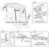 E-Z-GO OEM 611702 Shuttle 2 white golf cart top, 116-inch weatherproof replacement roof cover with part number 611702.