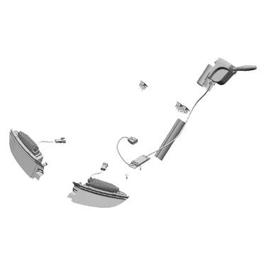 E-Z-GO 10036455 Halo LED Golf Cart Light Kit with Turn Signals showcasing bright LED lights, enhancing safety and style for golf carts.