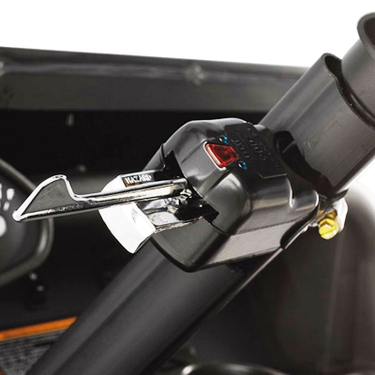 E-Z-GO OEM turn signal switch assembly for golf carts, model 611810, showing the black plastic switch with wiring connections.