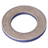 E-Z-GO OEM 16982G1 thrust bearing washer for golf carts, showing the metal washer with precise edges and smooth surface.