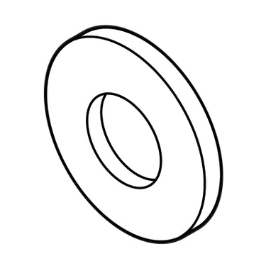 E-Z-GO OEM flat washer 601072 for golf carts, durable hardware part, shown in close-up with metal finish.