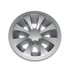 E-Z-GO OEM 8-inch metallic silver wheel cover for golf carts, premium upgrade with a sleek finish and durable construction.
