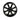 E-Z-GO OEM Spartan SS 14x7 black gloss wheel for golf carts, compatible with 2018+ models, shown in the image.