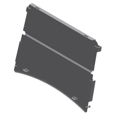 E-Z-GO OEM windshield split utility kit for golf carts, durable weather shield with clear protective panels and mounting hardware.