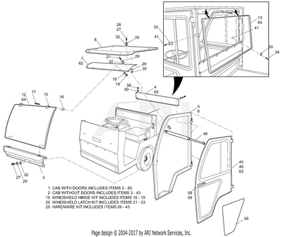 E-Z-GO CT02A windshield assembly for Curtis Cab 1200G golf cart weather shield, OEM part with clear protective glass