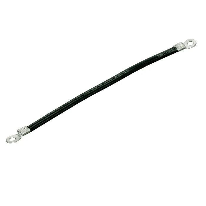 E-Z-GO 4 gauge black insulated wire assembly for golf carts, 17-inch high conductivity wire, OEM part number 25971G15