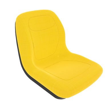John Deere VG11696 Adjustable Yellow Seat showcasing ergonomic design for maximum operator comfort.