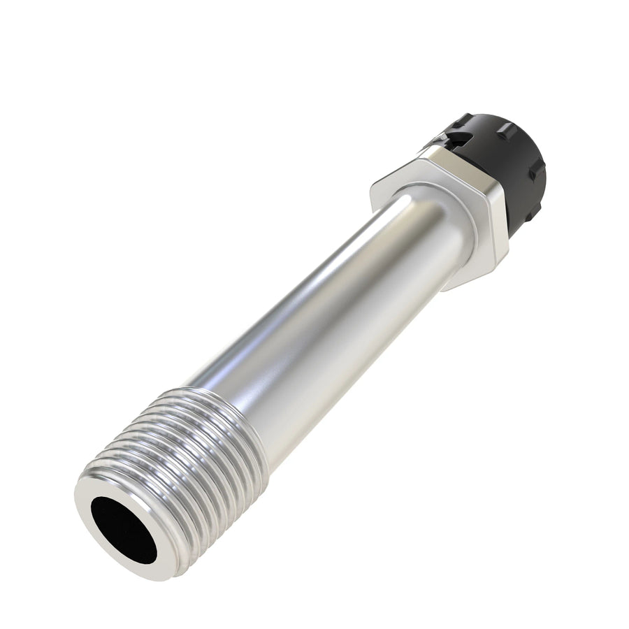 John Deere AM131611 heavy-duty tube oil drain with cap for tractor maintenance, durable metal construction and secure fitting