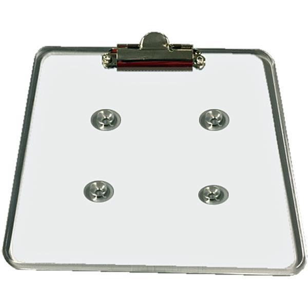 Durable Nivel universal steering wheel score card holder for golf carts, aftermarket accessory, black plastic design.