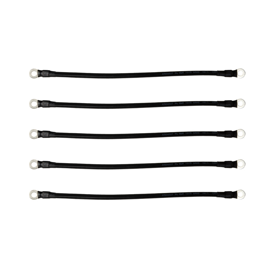 Nivel 36V battery cable set for Club Car and Yamaha golf carts, 6 AWG gauge, 12-inch length, direct fit.