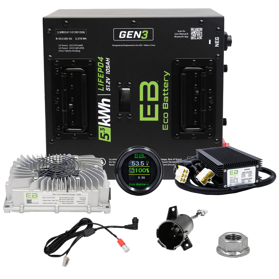 Nivel NB3132 Eco Lithium Battery Bundle 51V 105Ah for golf carts, featuring high-performance 2004-2008 Club Car Precedent model.
