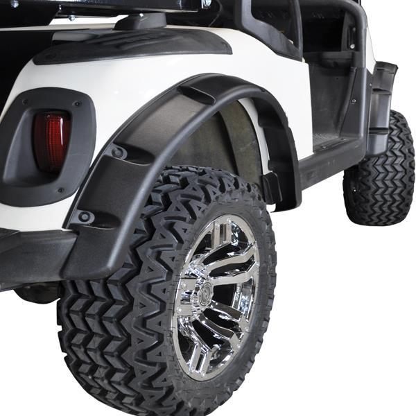 Nivel N03-104 EZ-GO RXV Fender Flares for GTW 2008-2015 golf carts, providing durable mud protection and stylish wheel coverage.