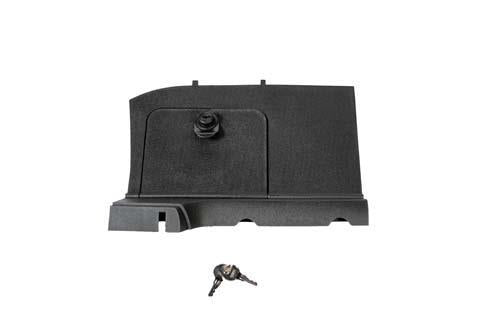 Nivel N7927 driver side glove box for EZ RXV Golf Cart, showing the black plastic glove compartment in the vehicle interior.