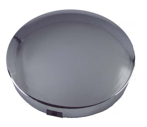 Chrome Moon Hub Cap for 6-inch wheels by Nivel, designed for golf carts, featuring a stylish chrome finish and premium quality.