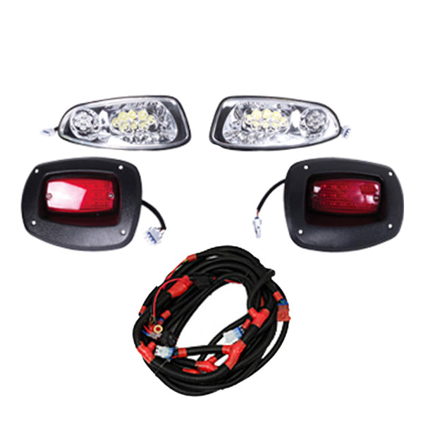 Nivel GTW LED Light Kit N02-118 for EZ GO RXV golf cart, includes LED lighting components for model years 2008-2015.