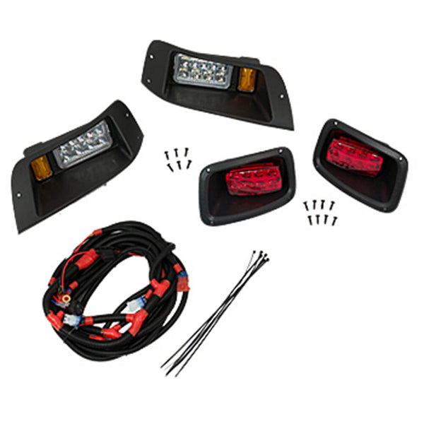 Nivel GTW OEM LED Light Kit for EZGO TXT golf carts, adjustable LED headlights providing enhanced night visibility.