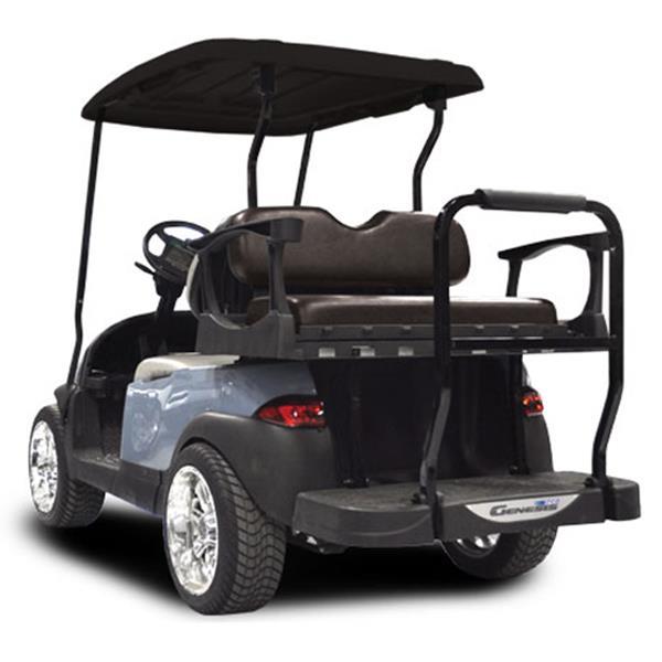 Nivel Yamaha Drive2 MadJax Genesis 250 rear seat kit with black cushions for golf carts, model N01-123-202S.