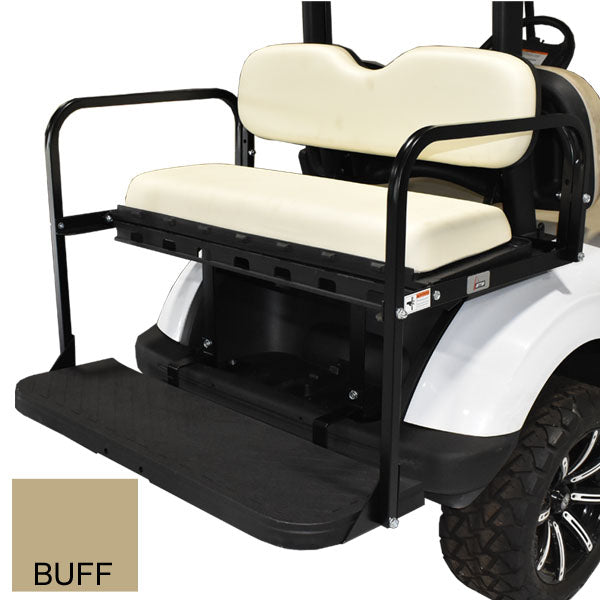 Nivel Mach3 Club Car DS rear seat kit in buff color, featuring durable, comfortable, and easy-to-install seat upgrade for Club Car DS owners.