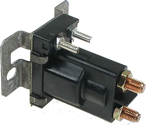 Nivel 12V Solenoid N1132 for golf carts, four-terminal silver contacts, tower style, 100A continuous, 400A peak.
