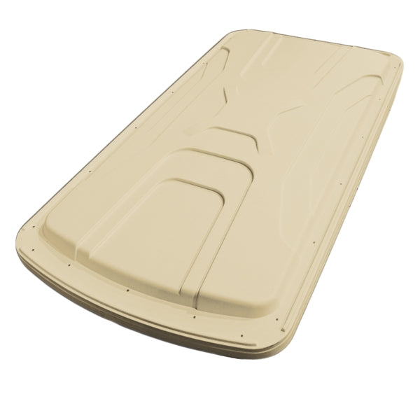 Nivel RedDot Versa N26-154 golf cart top in beige, featuring triple track design and high-quality construction.
