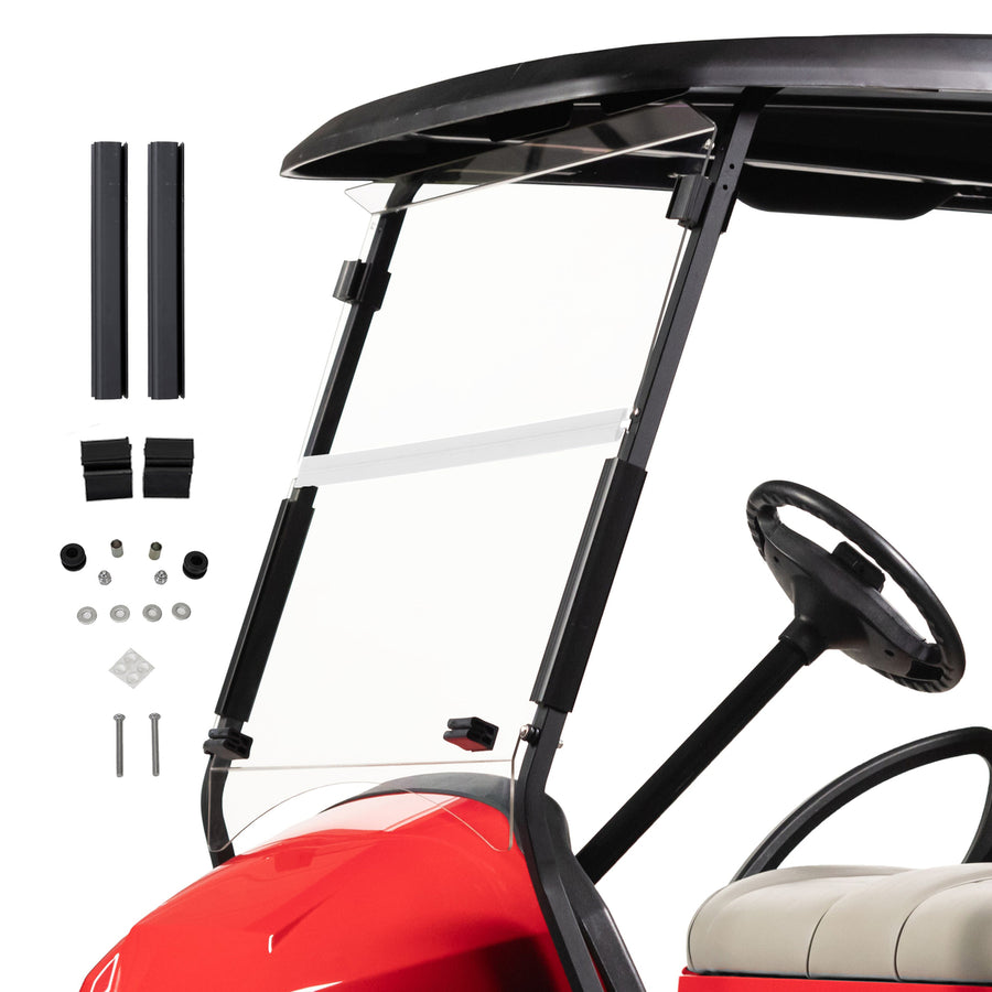 Nivel Clear Club Car Precedent windshield for golf carts 2004 and up, one-piece design, transparent and durable.
