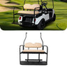 Rainier Parts Club Car DS flip seat kit with buff rear seat, featuring premium comfort, durability, and stylish design for golf carts.