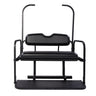 Black Rainier Parts Club Car DS flip seat kit for 1982-2000.5 models, offering a durable, cargo-ready upgrade for versatile seating.