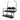 Black flip seat kit for Club Car DS models 1982-2000.5 by Rainier Parts, featuring durable, cargo-ready upgrade for versatile seating.