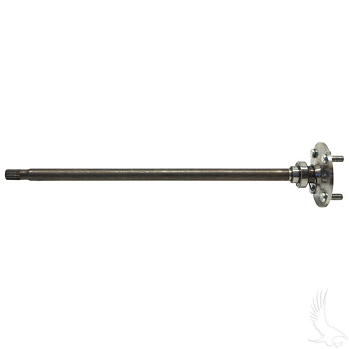 Red Hawk axle assembly for Club Car Tempo and Precedent passenger side, durable upgrade for golf cart replacement.