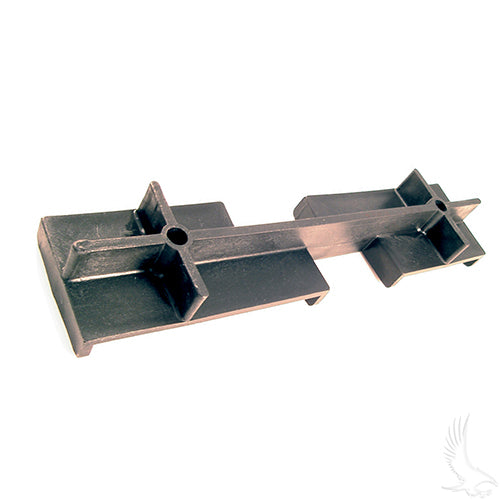 Redhawk OEM battery hold down plate for EZGO TXT Med Electric golf cart, 11-inch battery securing component.
