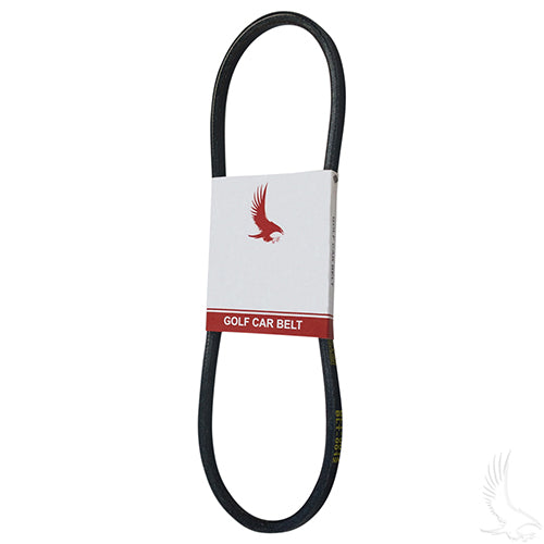 Redhawk generator belt for Club Car golf carts, durable fit, easy to install, designed for OHV models 1997 and up.
