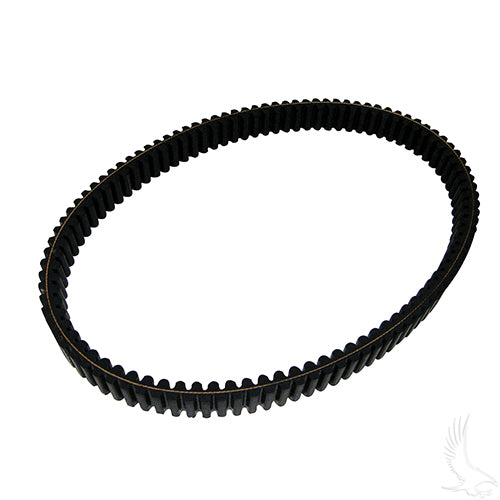 Redhawk drive belt for Yamaha Drive2 G2 G22, severe duty transmission belt, durable black belt with red Hawk branding.