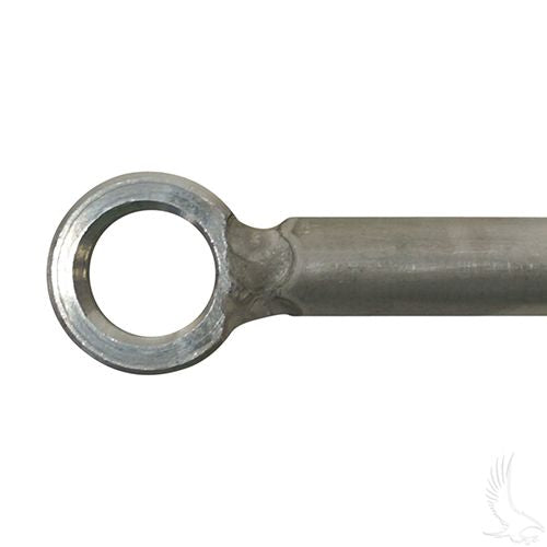 Red Hawk BRK040 brake rod equalizer for Club Car DS golf cart, showing the black metal brake component installed on the vehicle.
