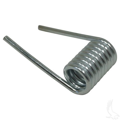 Red Hawk brake pedal torsion spring for EZGO golf carts 2001 and up, replacement part for brake pedal assembly.