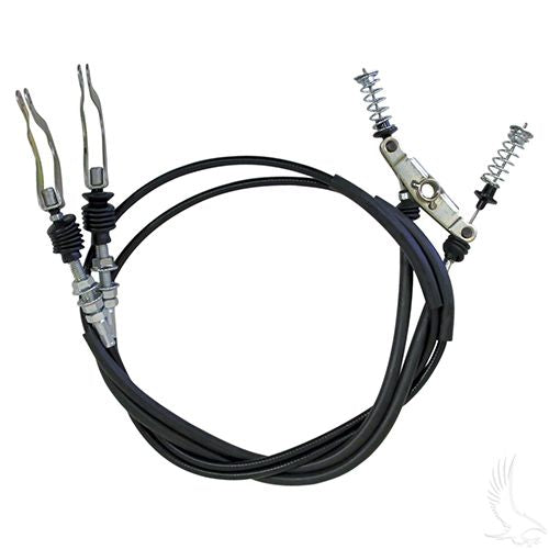Red Hawk Yamaha Drive G14 reverse and forward cable, durable replacement cable for Yamaha G14 golf carts, black and red design.