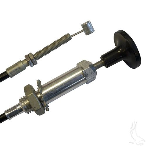 Red Hawk choke cable CBL-078 for EZGO RXV gas golf carts, 2008-2011, 25.5-inch direct fit replacement, red color.