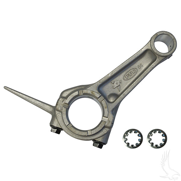Red Hawk premium connecting rod for Yamaha G16, G22, G29 engines, showcasing durable metal construction for enhanced engine performance.