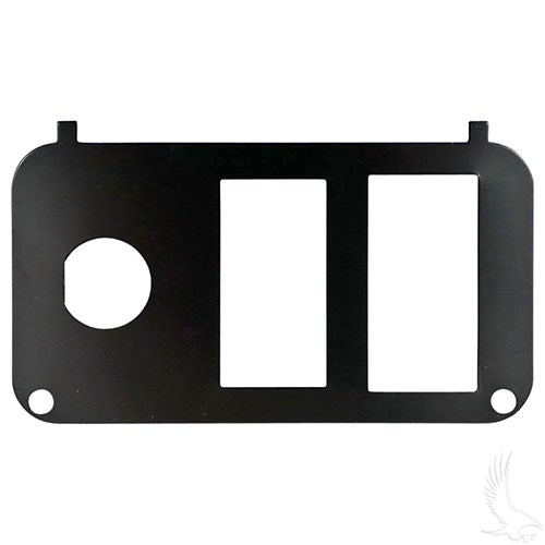 Red Hawk OEM console plate with forward-reverse switch and vertical SOC meter for EZGO PDS golf cart.