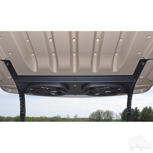 Red Hawk RAD-556 OEM Overhead Audio Console For Golf Carts EZ-GO RXV 08 Built In Bluetooth Amp And Roof Mount Speakers