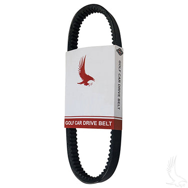 Red Hawk Drive Belt for EZGO TXT Med Golf Carts 1996-2008 with Fuji Robin engine, durable OEM replacement part.