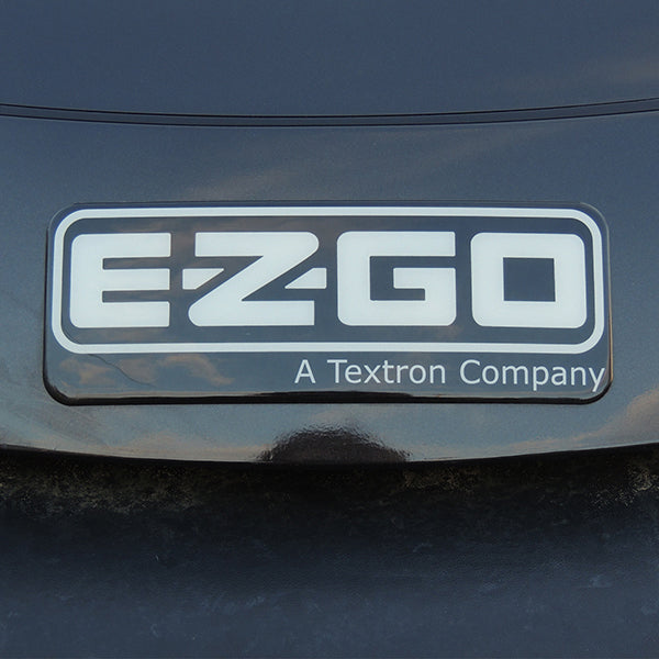 Redhawk OEM BP-0072 emblem for EZGO RXV and TXT golf carts, stylish, durable exterior emblem, easy to install.