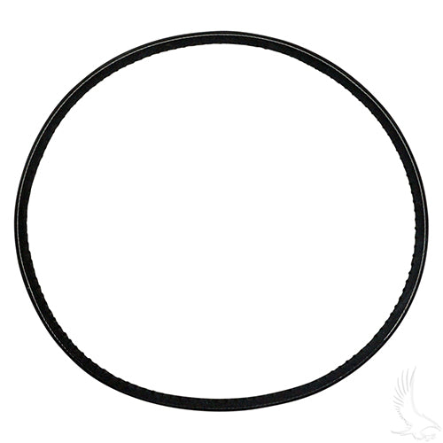 Redhawk generator belt BLT 0028 for Club Car Kohler gas engines, durable replacement part, shown on a vehicle engine.