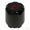 Red Hawk Center Cap Black With Bold Red SS Emblem For Golf Cart Wheels Easy Install Premium Automotive Accessory - Rainier Parts