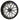 Red Hawk RX281 Golf Cart Wheel 14x7 ET25 White Gloss Black Accent Premium Durability for Golf Enthusiasts - Rainier Parts