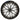 Red Hawk RX281 Golf Cart Wheel 14x7 ET25 White Gloss Black Accent Premium Durability for Golf Enthusiasts - Rainier Parts