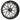 Red Hawk RX281 Golf Cart Wheel 14x7 ET25 White Gloss Black Accent Premium Durability for Golf Enthusiasts - Rainier Parts