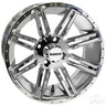 Red Hawk RX275 Chrome Wheel 14x7 ET25 For Golf Cart Enthusiasts Premium Shine And Balanced Handling - Rainier Parts