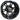 Red Hawk RHOX RX321 Golf Cart Wheel 12x7 ET25 Black Center Cap Durable For Golf Cart Enthusiasts - Rainier Parts