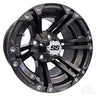 Red Hawk TIR RX335 12x7 Gun Metal Gray Golf Cart Wheel Rim Premium Alloy For Golf Cart Enthusiasts - Rainier Parts